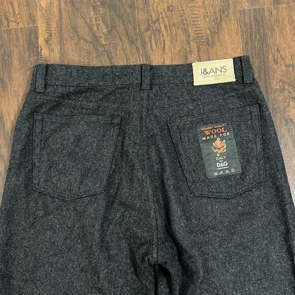 J&ANS Dolce Gabbana Gray Men Wool Pants Made In Italy Size: 36/50 - Picture 3 of 11